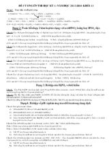 Đề cương ôn thi học kỳ 1 - Năm học 2013 - 2014  Khối 11
